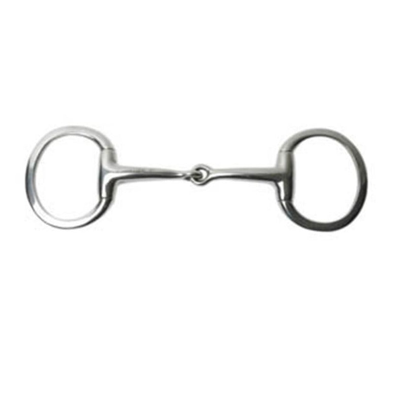Korsteel Stainless Steel Medium Weight Solid Mouth Eggbutt Snaffle Bit