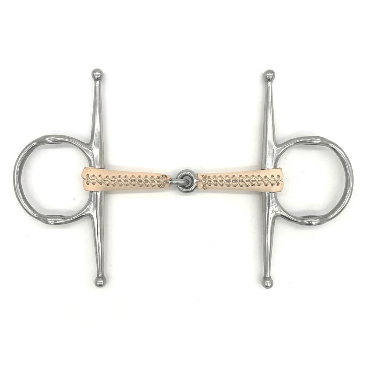 Jake Adams Single Jointed Leather Covered Nelson Gag Bit