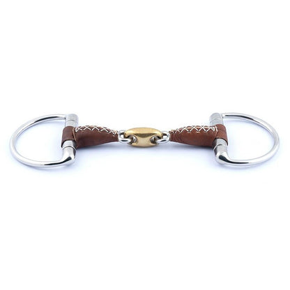 Jump'in Leather Covered Eggbutt Bit