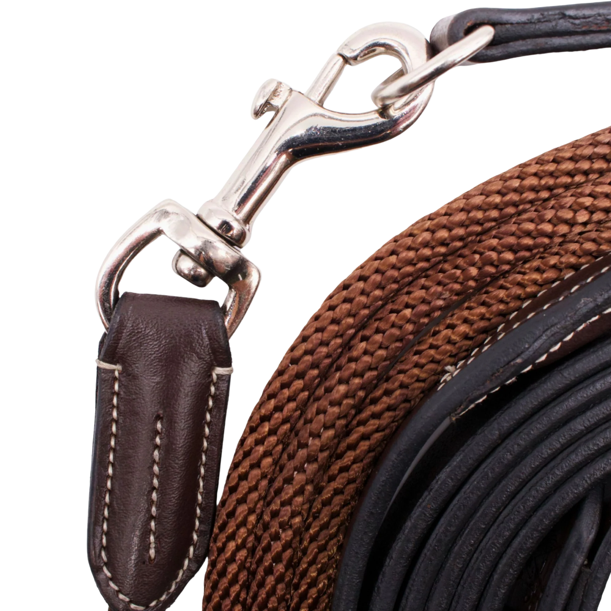 Jake Adams Draw Reins with Leather and Cord-Clasp View