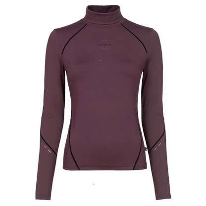 Cavallo Women's Cavaldesa Long Sleeve Turtleneck-Dusty Plum-Front View