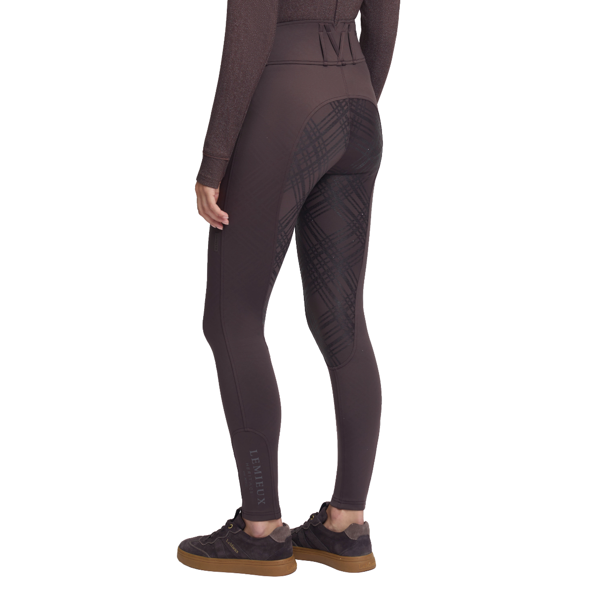 LeMieux Women's Heritage Check Bregging-Cocoa-Model view