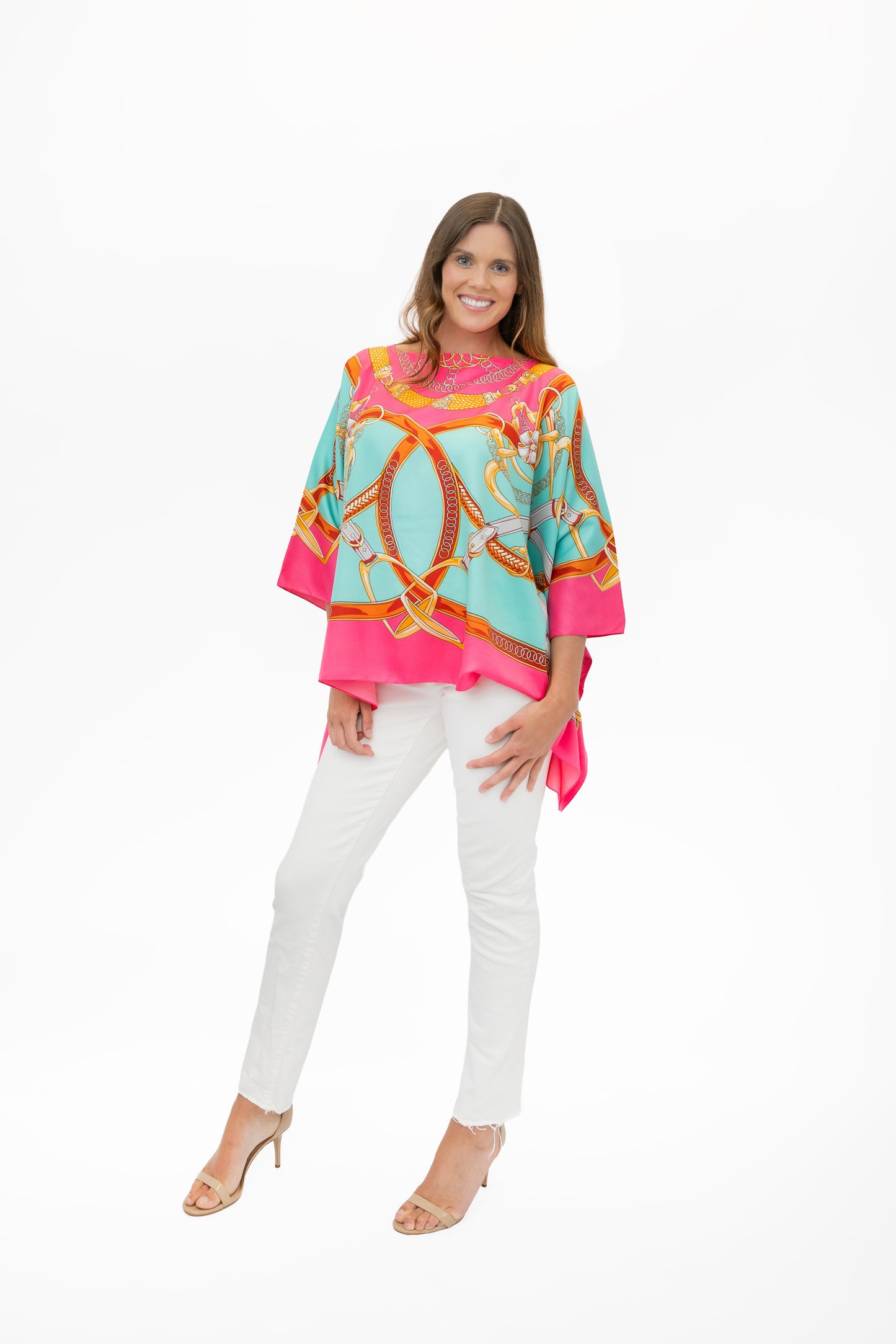 Stacy Bradley Design - Tunic Pink-Turquoise Stirrup