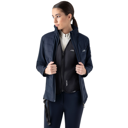  Equiline Women's ENTREC Air Vest Compatible Softshell Jacket in blue - back view