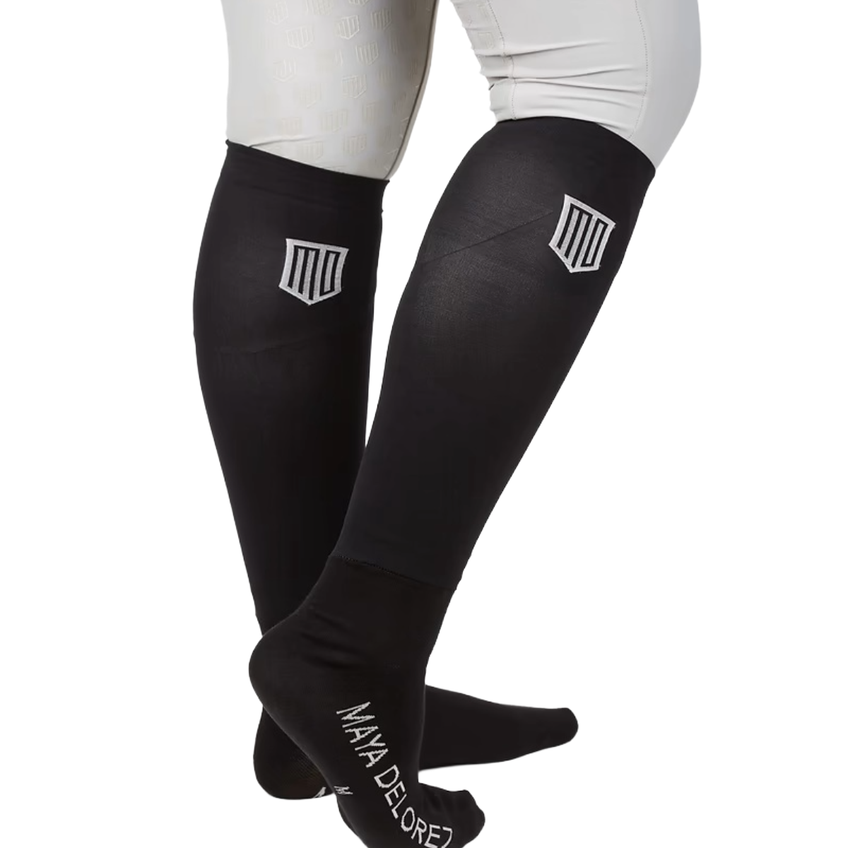 Maya Delorez Competition Socks-Black-Logo Side View