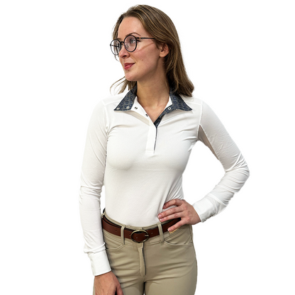 Essex Classics Ladies Tryon Talent Yarn Wrap Collar Long Sleeve Show Shirt