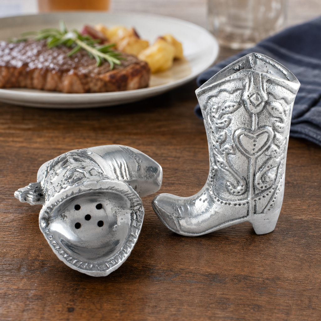 Arthur Court Designs - Cowboy Boot Salt and Pepper Set