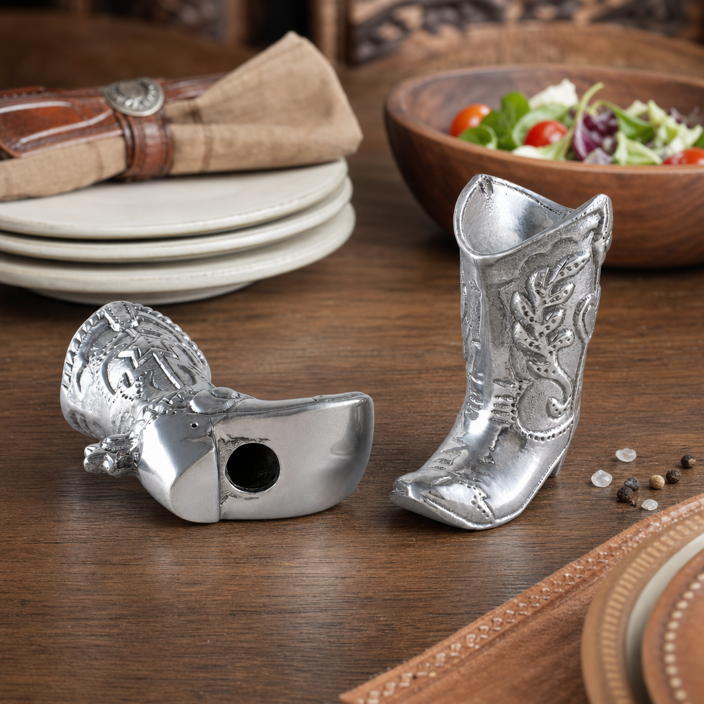 Arthur Court Designs - Cowboy Boot Salt and Pepper Set
