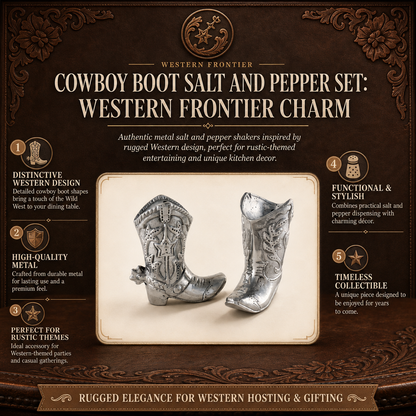 Arthur Court Designs - Cowboy Boot Salt and Pepper Set