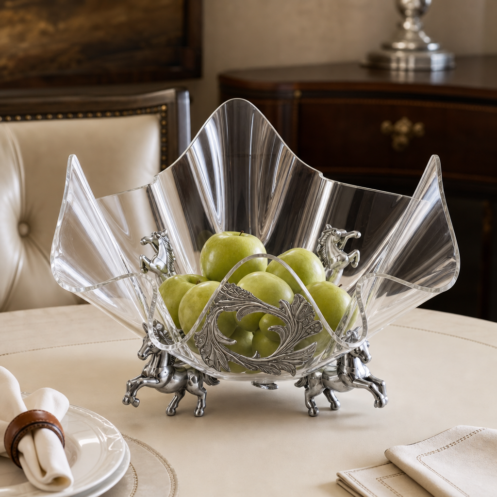 Arthur Court Designs - Horse Stand Acrylic Bowl 14
