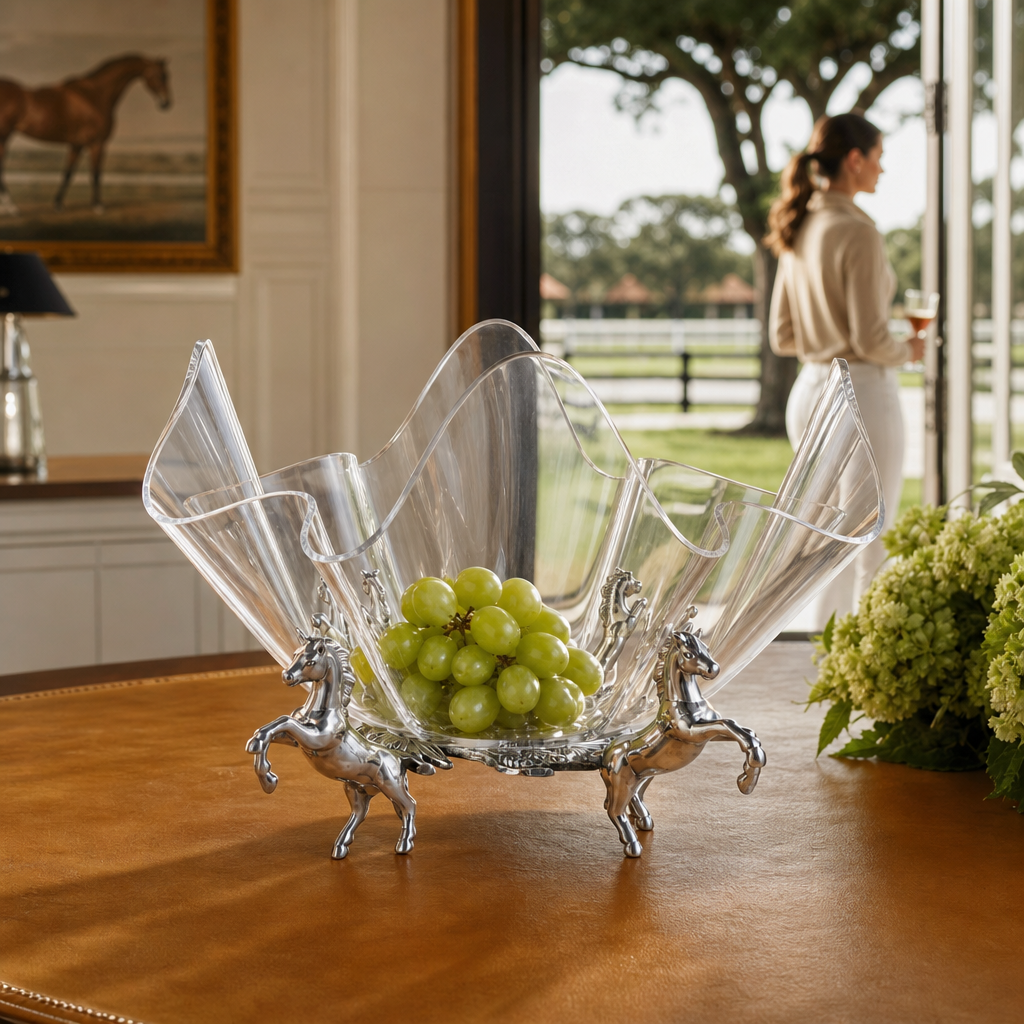 Arthur Court Designs - Horse Stand Acrylic Bowl 14