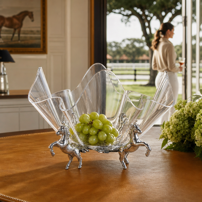 Arthur Court Designs - Horse Stand Acrylic Bowl 14