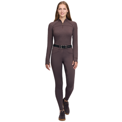 LeMieux Women's Heritage Check Bregging-Cocoa-Model view