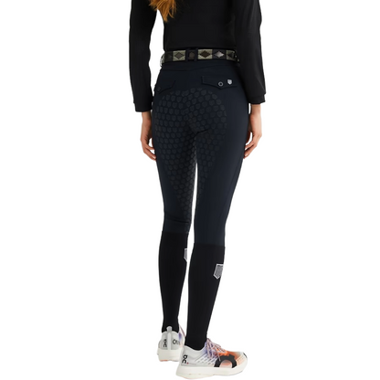Maya Delorez Women's Half Seat Athlete Breeches-Black-Back View