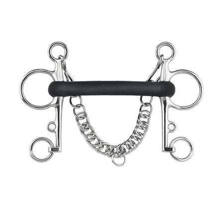 Herm Sprenger Hard Rubber Mullen Mouth Pelham Bit - 7cm Cheek