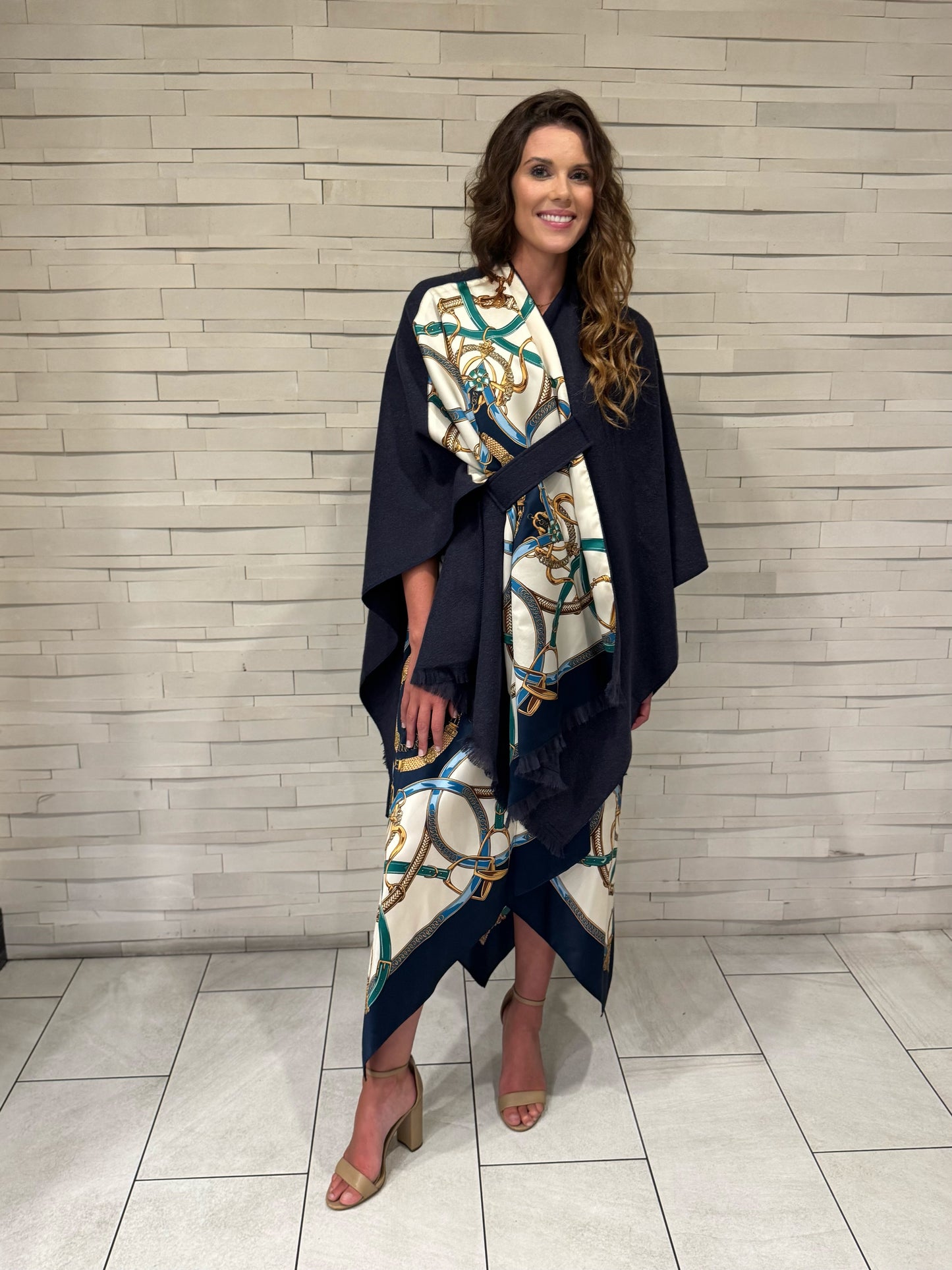 Stacy Bradley Design - Silk Dress - Blue Stirrup