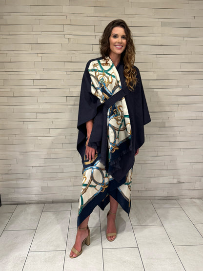 Stacy Bradley Design - Silk Dress - Blue Stirrup