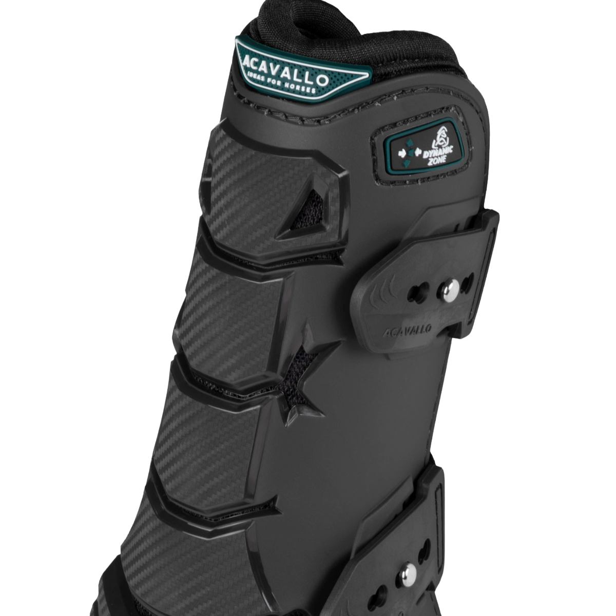 Acavallo Skeleton Dynamic Zone Tendon Boot-Black-Logo View
