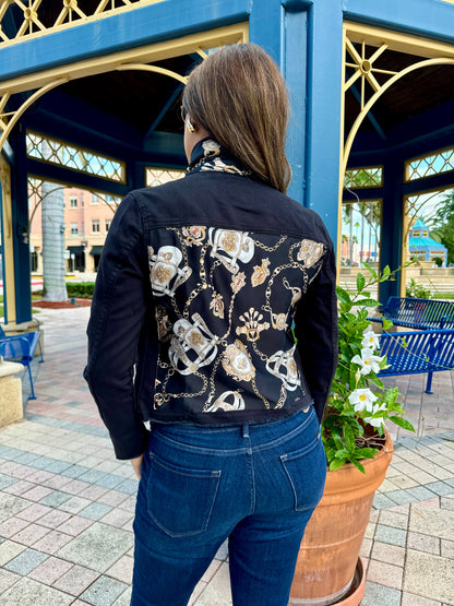 Stacy Bradley Design, The Black Denim Jacket - Black Stirrup