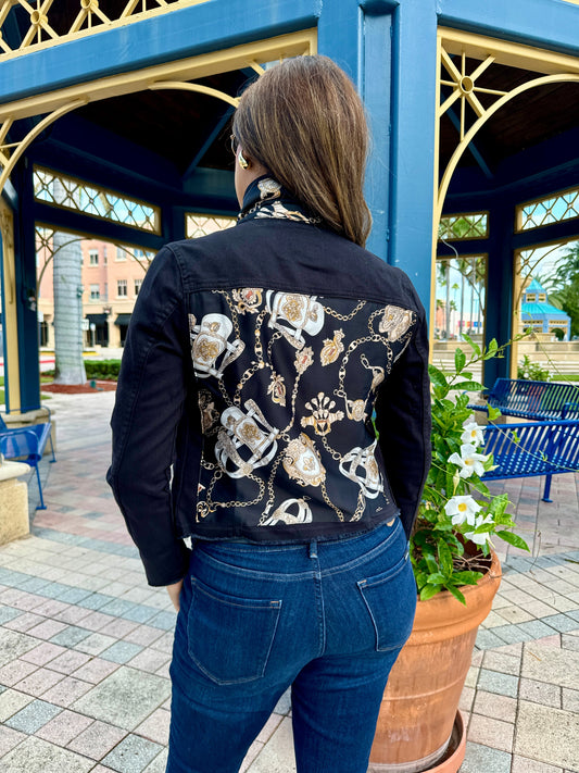 Stacy Bradley Design, The Black Denim Jacket - Black Stirrup