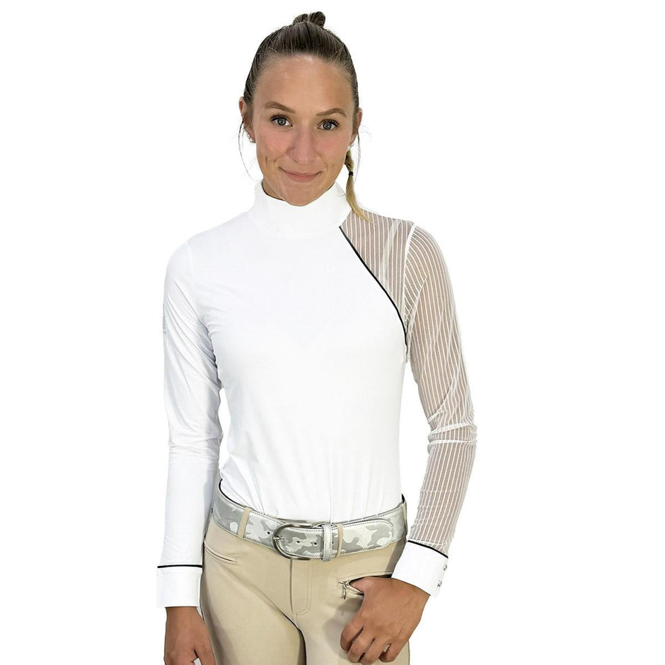 Essex Classics  Seahorsin' Around Ladies Talent Yarn Straight Collar Short Sleeve Show Shirt