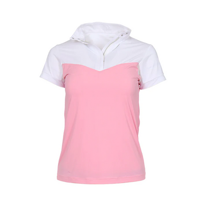 Dapplebay Women's Lady 1/4 Zip Short Sleeve Show Shirt