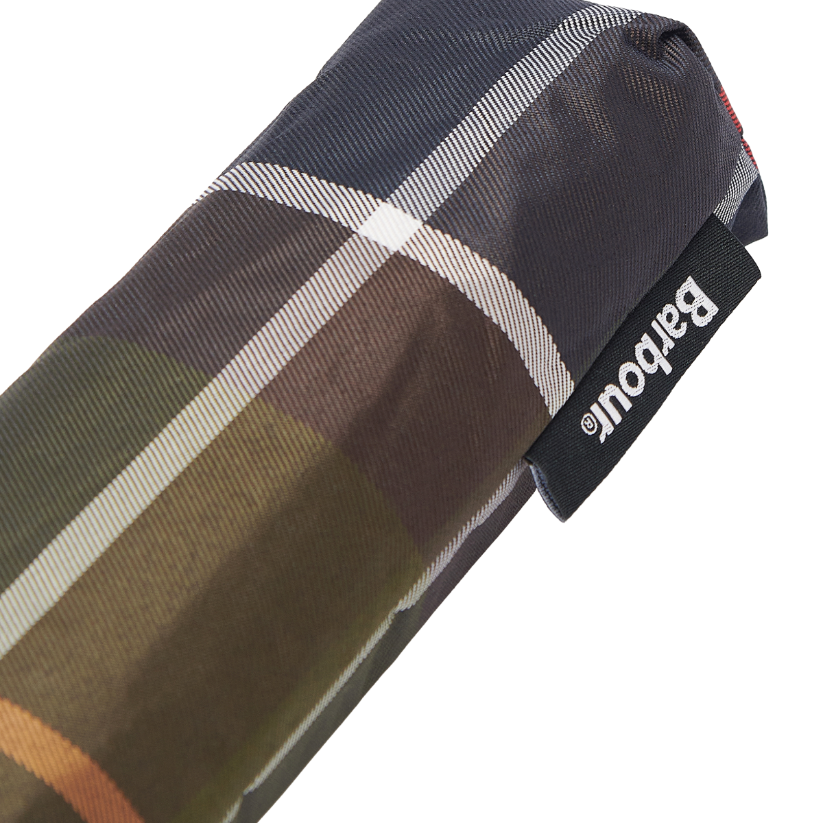 Barbour Portree Umbrella, Light Birchwood, Classic Tartan, logo view