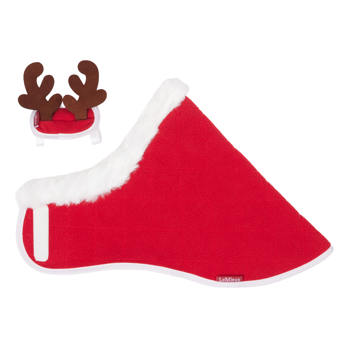 LeMieux Hobby Horse Christmas Rug Set-Front view