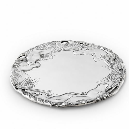 Arthur Court Designs Horse head 12" Round Tray