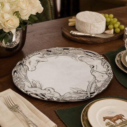 Arthur Court Designs Horse head 12" Round Tray