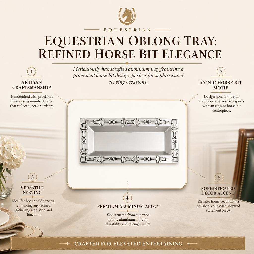 Arthur Court Equestrian Oblong Tray