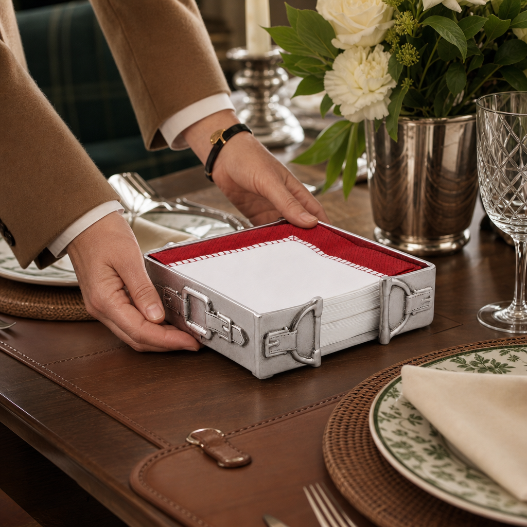 Arthur Court Designs - Equestrian Luncheon Napkin Box