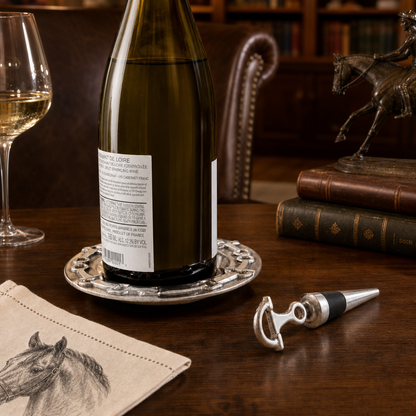 Arthur Court Designs - Equestrian Wine Coaster and Stopper Set