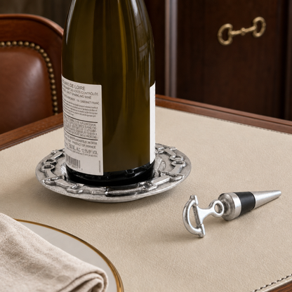 Arthur Court Designs - Equestrian Wine Coaster and Stopper Set