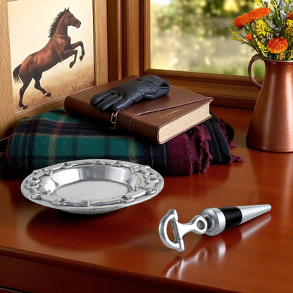 Arthur Court Designs - Equestrian Wine Coaster and Stopper Set