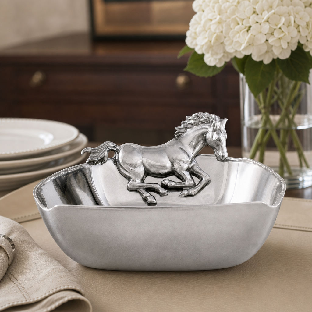 Arthur Court - Horse Figural Serving Bowl 11"
