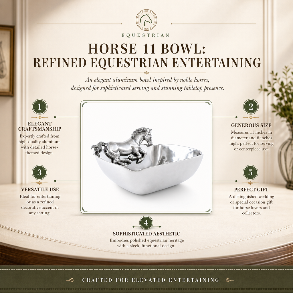 Arthur Court - Horse Figural Serving Bowl 11"