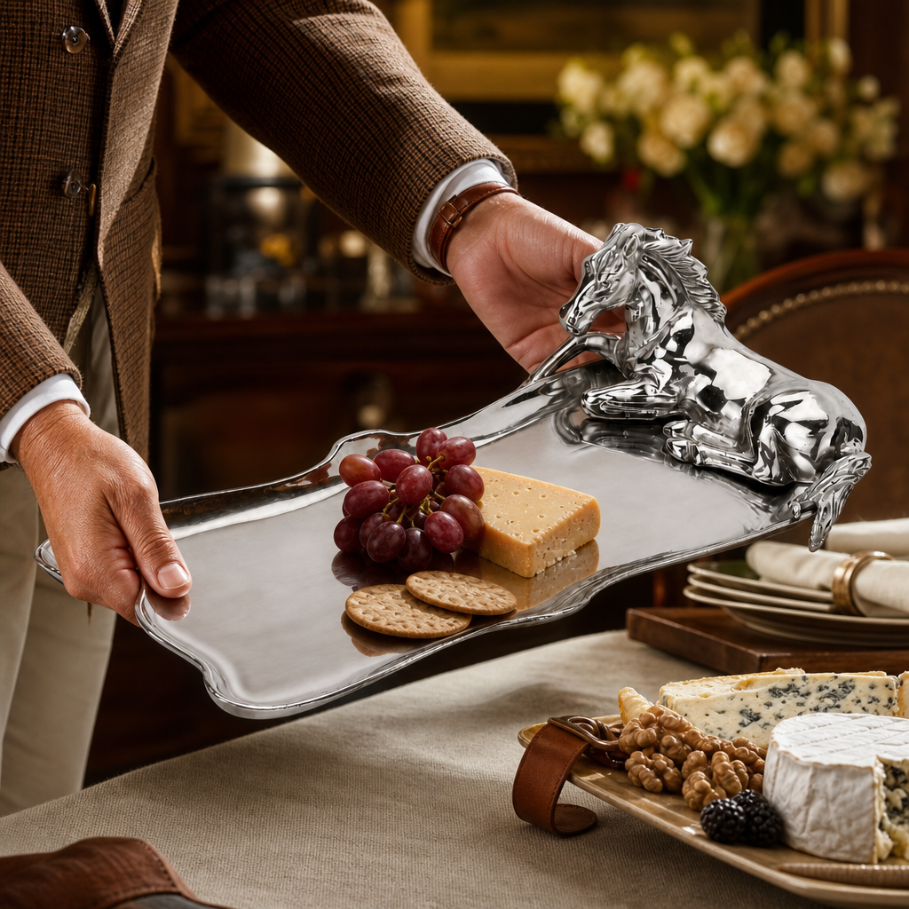 Arthur Court Horse Figural Oblong Tray