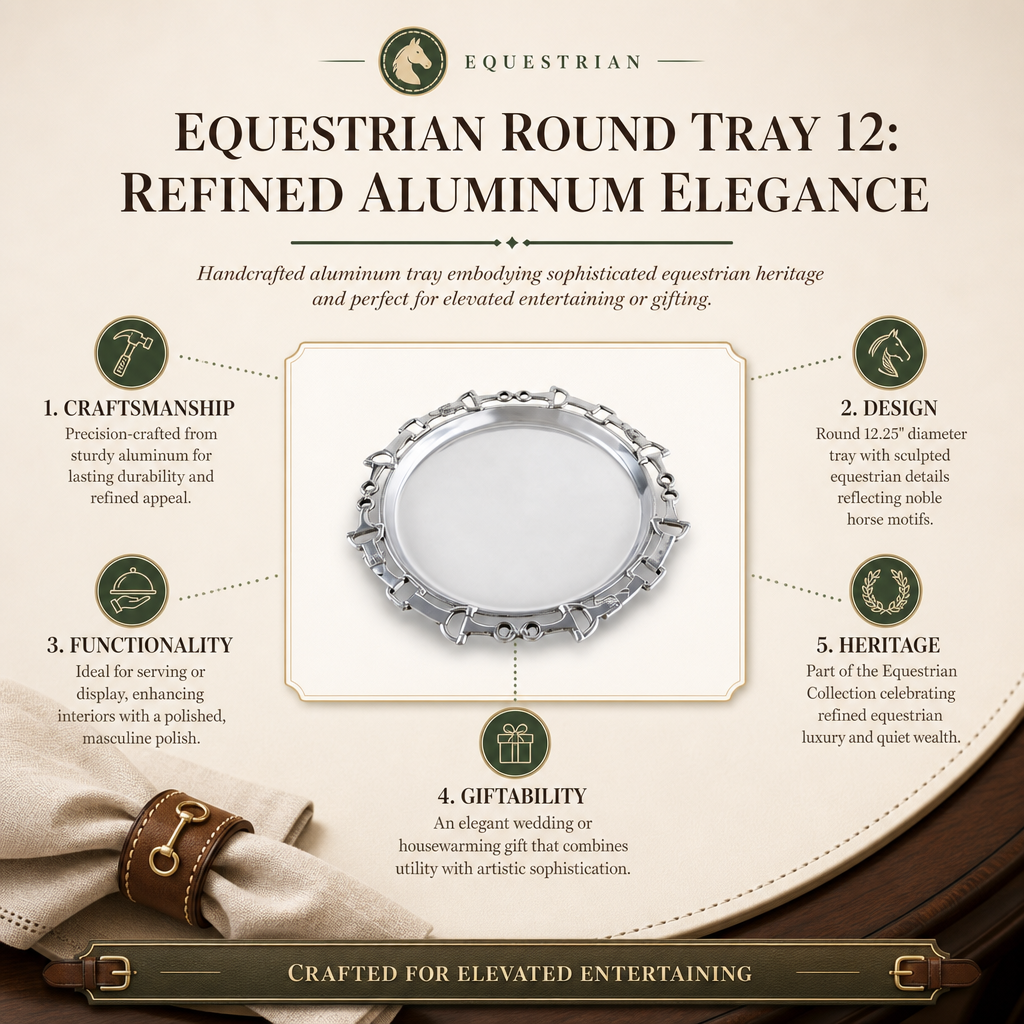 Arthur Court Designs - Equestrian Round Tray 12