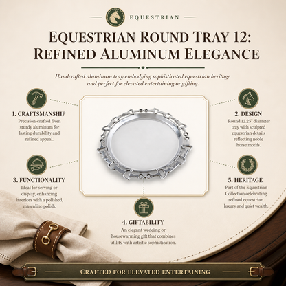 Arthur Court Designs - Equestrian Round Tray 12