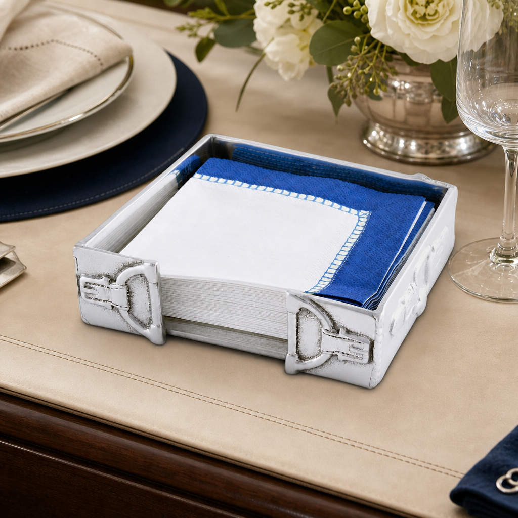 Arthur Court Designs - Equestrian Snaffle Accent Cocktail Napkin Box