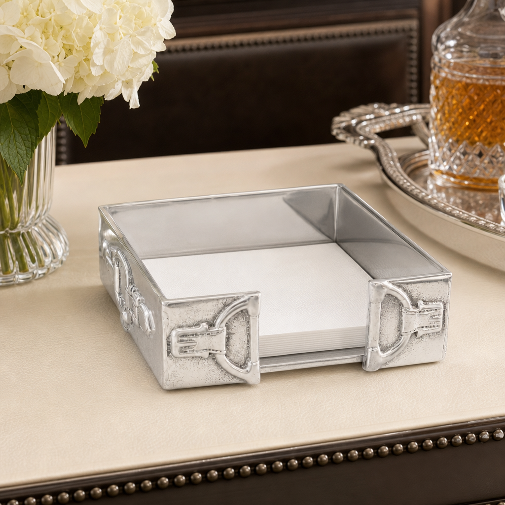 Arthur Court Designs - Equestrian Snaffle Accent Cocktail Napkin Box