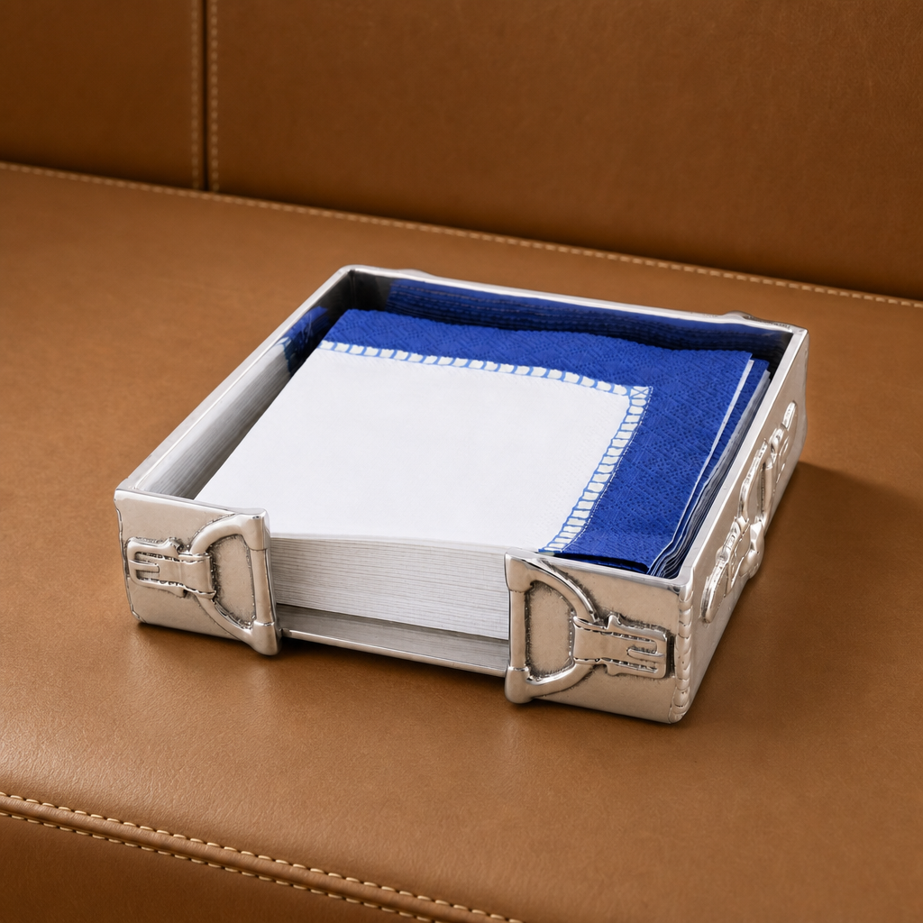 Arthur Court Designs - Equestrian Snaffle Accent Cocktail Napkin Box