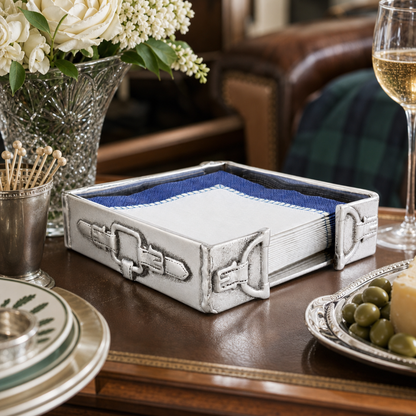 Arthur Court Designs - Equestrian Snaffle Accent Cocktail Napkin Box