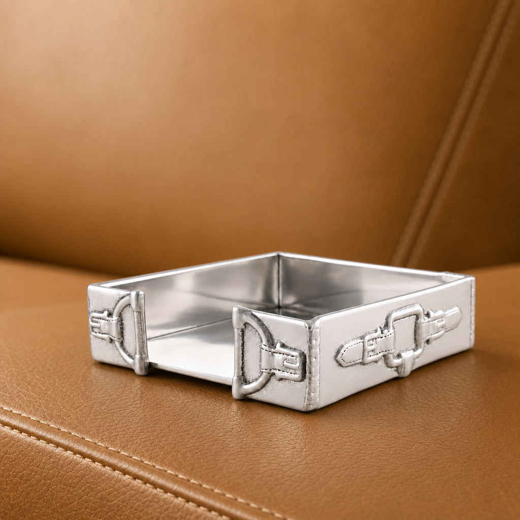Arthur Court Designs - Equestrian Snaffle Accent Cocktail Napkin Box