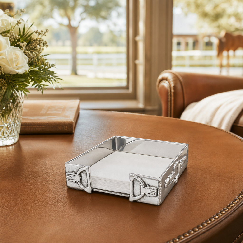 Arthur Court Designs - Equestrian Snaffle Accent Cocktail Napkin Box