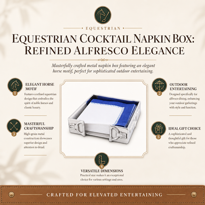 Arthur Court Designs - Equestrian Snaffle Accent Cocktail Napkin Box