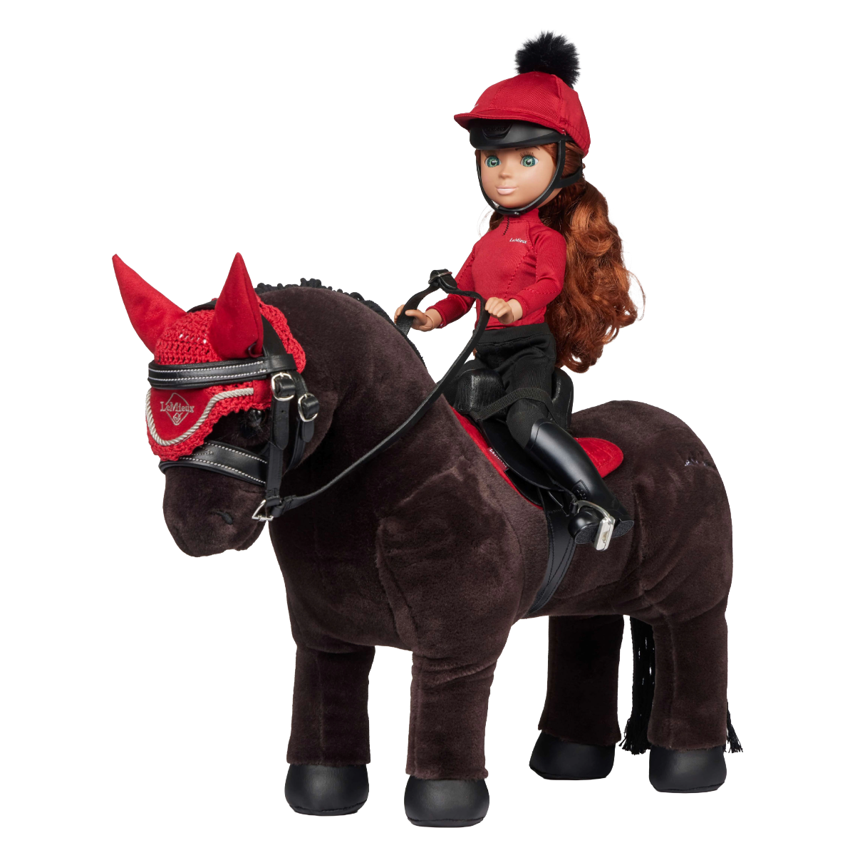 LeMieux Toy Rider Steady Saddle-Black-With Model Horse and Doll