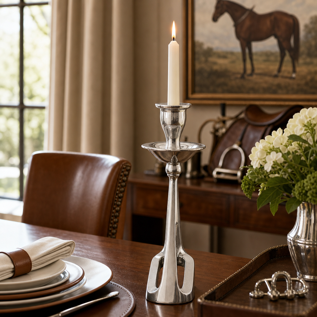 Arthur Court Designs - Equestrian Stirrup Candlestick
