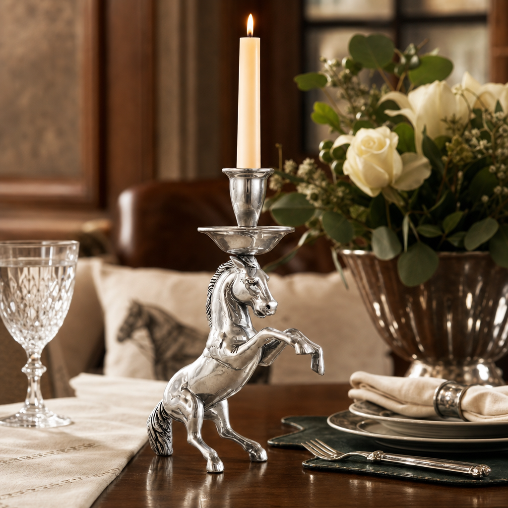 Arthur Court Designs - Rearing Horse Candlestick